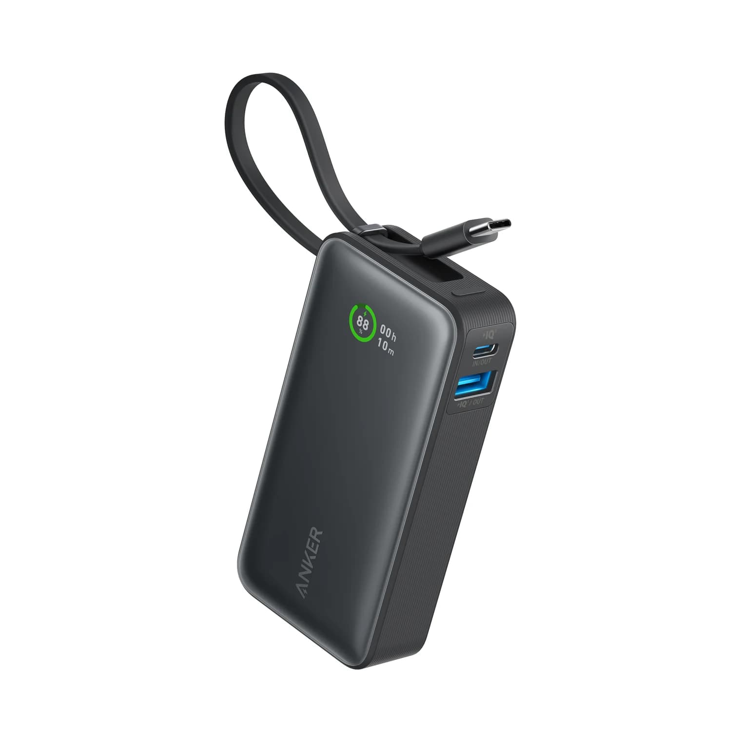 Anker Nano Power Bank (10,000mAh, 30W, Built-In USB-C Cable)