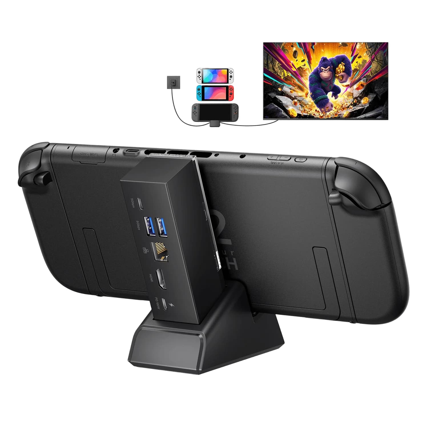 JSAUX 7-in-1 Multifunctional Docking Station for Switch 2 (HB0704)